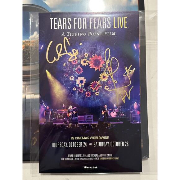 Tears For Fears Songs for a Nervous planet Cream colored Vinyl & Signed print - Picture 5 of 12